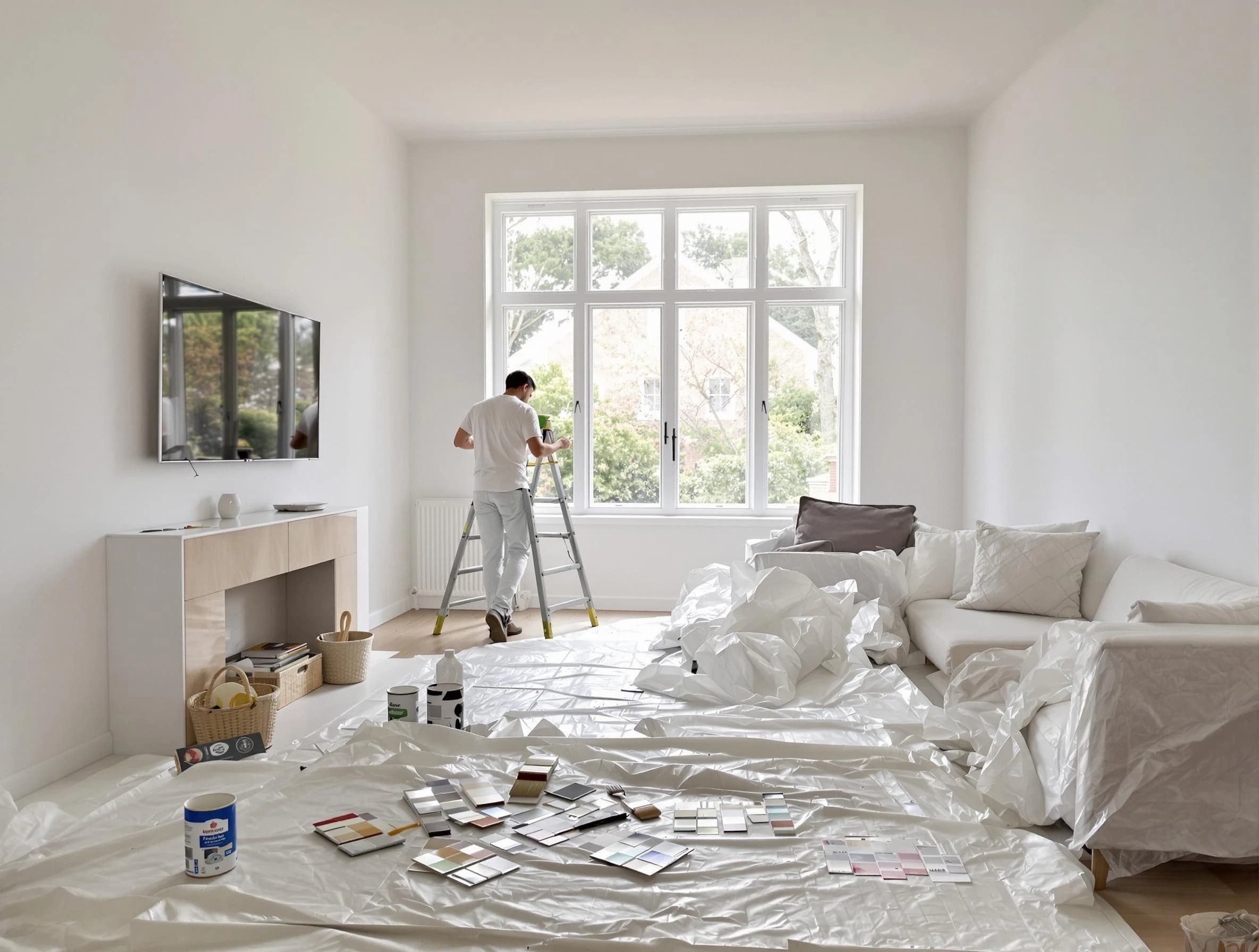 Willowick House Painters professional applying interior paint in Willowick, OH