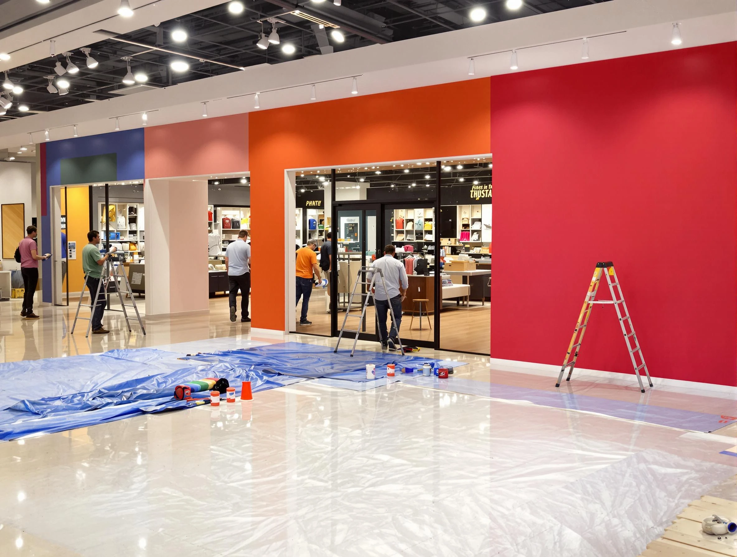 Willowick House Painters painting a commercial interior in Willowick, OH